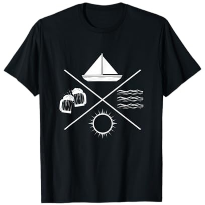 Segeln Bier Sonne Segler Segelboot Geschenk T-Shirt
