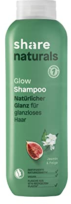 share naturals Shampoo Glow 250 ml – Haarshampoo spendet ein Hygieneprodukt an einen Menschen in Not – vegane Naturkosmetik für natürlichen Glanz ohne Silikone, 293.0 grams