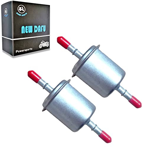 NEW DAFU In-Line Fuel Filter 15 Micron,5/16-Inch OD for 8 mm Fuel Lines,Applicable to High-Pressure EFI Fuel Engine Cars Motorcycles Marine Engine -2 Pcs