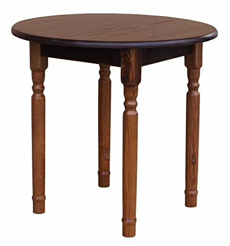 k koma Table ronde en pin Table à manger Table de cuisine Table à manger Table à manger Éco Restaurant Nouveau Noyer (diamètre : 50 cm)
