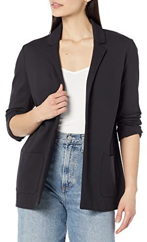 Amazon Essentials Women's Relaxed-Fit Soft Ponte Blazer