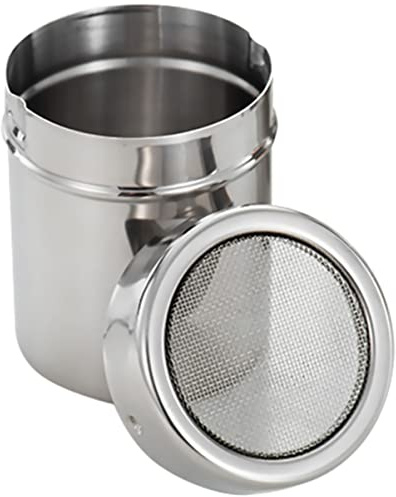 UPKOCH Stainless Steel Spice Jar Cocoa Powder Sifter Lid 304 Food-Grade Material for Baking and Coffee Suitable for Kitchen Use