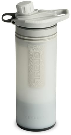 GRAYL GeoPress 710ml Filtro de agua para exteriores Agua potable I Elimina el 99,99% de todas las bacterias y virus I Perfecto para camping, supervivencia y viajes (Peak White)