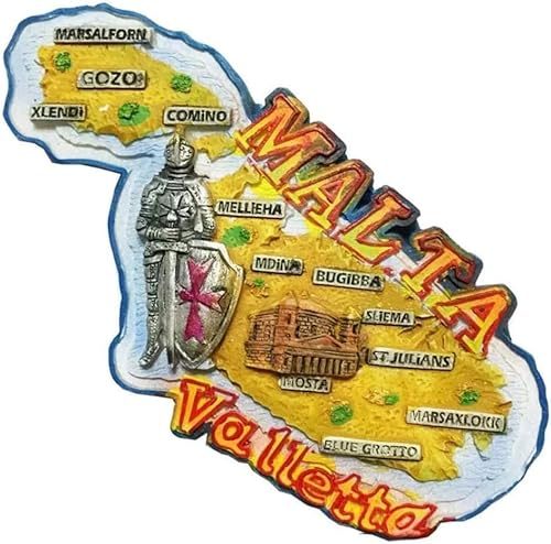 Gozo Malta Magnete Frigo Frigorifero Magnete Decorazione Sticker Souvenir Resina Artigianato Cucina Lavagna