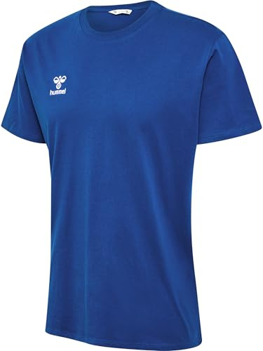 hummel GO 2.0 T-Shirt - Sportshirt Herren Kurzarm - Trainingsshirt für Fitness, Sport und Freizeit - aus 100% Bio-Baumwolle - Bequeme Passform, Stretch-Jersey Stoff & Rundhalsausschnitt | Bio-Baumwolle | nachhaltige Materialauswahl | Jerseystoff mit Stretchanteil | Rundhalsausschnitt | Kurze Ärmel | Regular fit