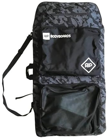 RIP Commando Doppel-Bodyboard-Rucksack, Reisetasche, Kuriertasche + Handschlaufe, verstellbare, gepolsterte Rucksackgurte, 5,1–111,8 cm große Boards, 2 LG-Aufbewahrungstaschen, 1 SM-Tasche,