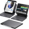 ESR iPad Pro 11 Zoll (M4 2024) Hülle mit Tastatur, Tastaturhülle mit einzustellendem Magnetständer, Hoch-/Erhöhter Modus, abnehmbare Schutzhülle, Rebound 360 Serie, Schwarz