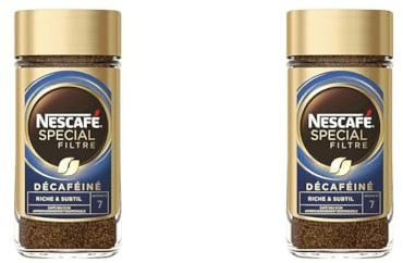 Nescafé SPECIAL FILTRE Décaféiné, Café Soluble, Flacon de 200g (Lot de 2)