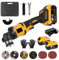 Smerigliatrice angolare a batteria, professionale, 21 V, set elettrico con 2 batterie da 5 Ah, diametro disco 125 mm, 30,000 giri/min, motore senza spazzole, 3 velocità, per separazione, levigatura e