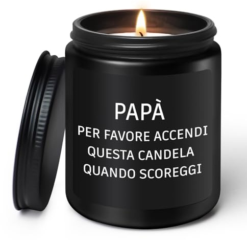 Coldbling Regalo Papà, Regali per Papa, Originali Regalo Papà Compleanno, Candela per Papa, Candela al Sandalo(200g)