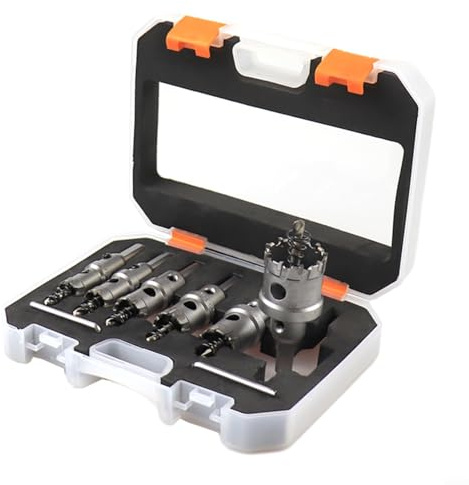 6Pcs TCT Carbide Hole-Saw Drill Bit, Stainless Steel Metal Hole Opener Set(16/20/25/30/32/35mm)