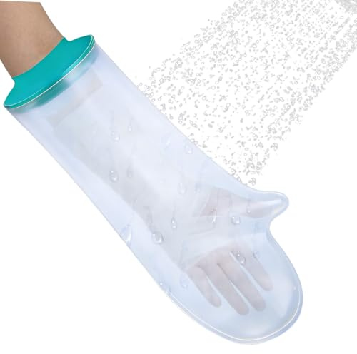 IGEAIIE Cast Cover for Shower Arm, Waterproof Cast Protector for Arm, Reusable Plaster Cast Cover for Showering, Soft Comfortable Cast Protector for Bandages, Wounds, and Dressing Protection