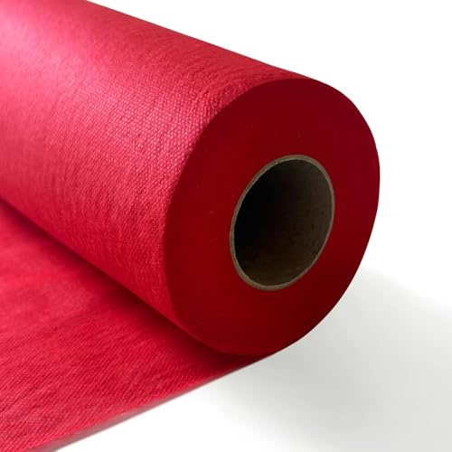 Longing Home Tischläufer Tischband 0.3 × 25M, 30g/㎡, Rot