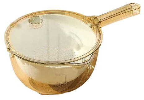 Cesto per il lavaggio delle verdure - Cesto per lo scarico della cucina | Ciotola per la pulizia della frutta | Cancellino con beccuccio, manico | Colonia multiuso per lavaggio del riso, risciacquo