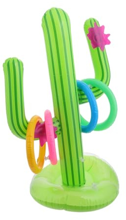 SUPVOX Inflatable Ring Toss Game for Pool Party Summer Outdoor Entertainment Cactus Toy for Boys and Girls and Toddlers