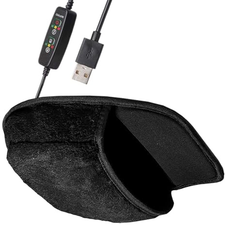 ULTECHNOVO Tapis de Souris USB Chauffant 3 Niveaux de Réglage, Résistant à l'usure et Déchirure, en Peluche et PVC, pour Bureau et Maison en Hiver