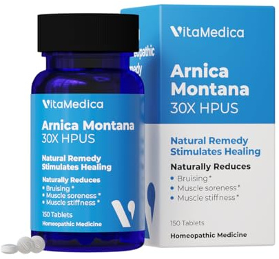 VitaMedica Arnica Montana 30X Rapid Dissolve Arnica Tablets for Natural Pain, Bruising, and Swelling Support - Homeopathic Medicine for Injury and Surgery Recovery - 150 Ct - 50 Servings