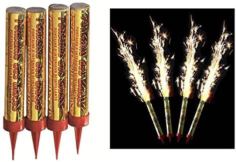 4 bougies d'ambiance  fontaine d'artifice pour gâteau d'anniversaire, classe C1 - durée 30 secondes