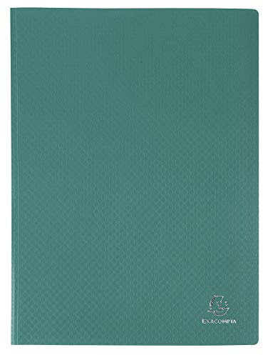 Exacompta 25er Pack 8513E Premium Sichtmappe aus blickdichten Kunststoff DIN A4 mit 10 Klarsichthüllen, 20 Sichten, perfekt für die Schule und das Büro Aktenhülle, Prospekthülle, grün