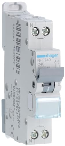 disjoncteur hager - 1 phase + neutre - 40a - 6ka - courbe c - vis / vis