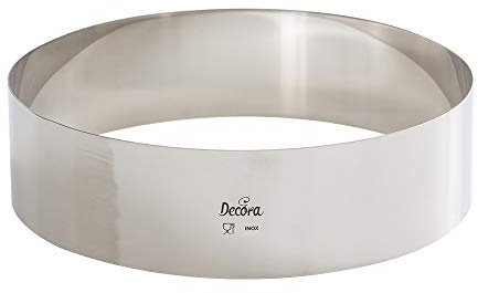 Decora 0063752 Cadre Cercle Acier Inoxydable Diamètre 26 x 6 cm, Argent