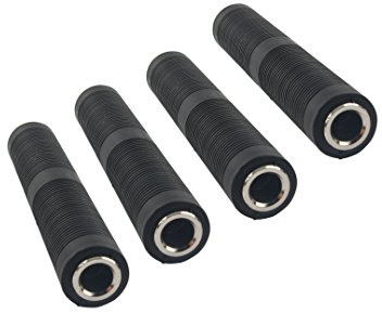 devinal 6,35 mm Buchse auf Buchse Audio Kupplung Adapter Konverter, 1/4 Zoll TRS/TS Stereo Koppler, Verbindungsstück – 4 Stück