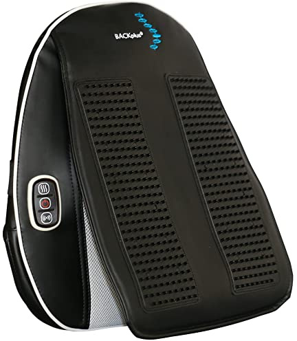 BackPlus Shiatsu Massage Pad with Heat - Deep Kneading Back & Foot Massager Cushion for Pain Relief - Transform Any Chair into a Personal Massage Therapist