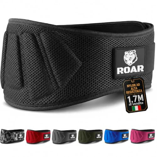 Roar® Cintura lombare Palestra, Cintura Palestra Uomo e Donna, Cintura Sollevamento Pesi, Sollevamento Pesi, Muscolazione, Cintura Gym Uomo, Cintura Pesi…