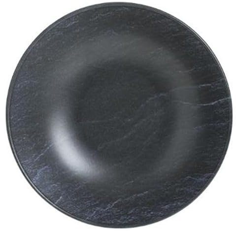 Secret de Gourmet - Lot de 6 Assiettes Plates Cadence 27cm Noir