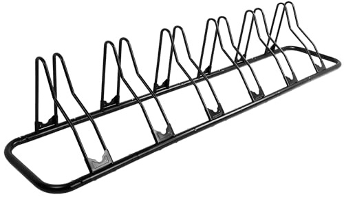 CyclingDeal Bicycle Floor Parking Rack Stand - for Mountain MTB Road Bike - Indoor Home Garage Storage - Classic 6 Bikes