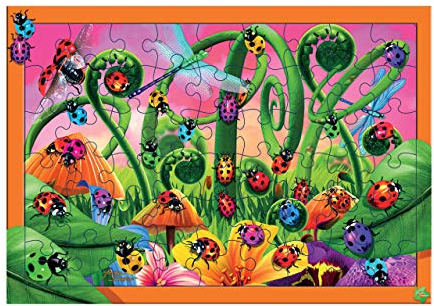 Deluxebase 3D LiveLife Tray Jigsaw Puzzle - Marienkäfer-Freizeitpark. Lentikulares Puzzlespiel der Wanzen-3D mit 40 Stücken! Tray Puzzle Range Originalvorlage genehmigt vom bekannten Künstler, Mi