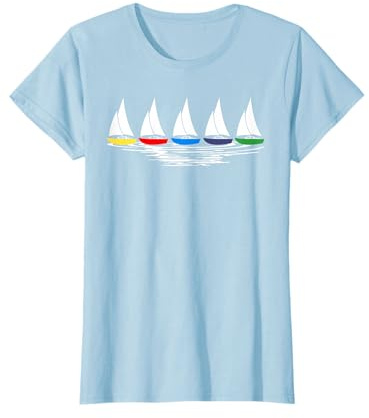 Kapitän Segelboot Segelschiff Geschenk Seemannskompass Segeln T-Shirt