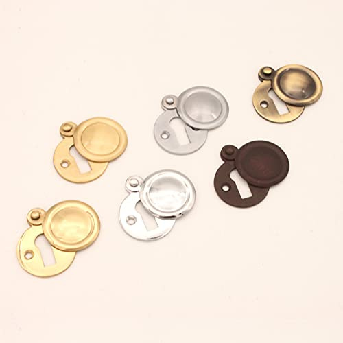 Rosace de serrure de porte de style victorien avec vis en plusieurs finitions (bronze vieilli)