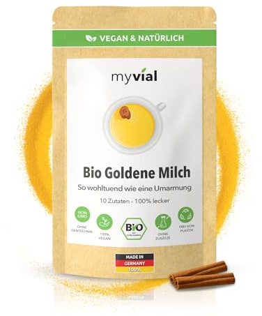 Bio Goldene Milch Gewürzmischung 100g – 10 Bio-Zutaten – vegan & ohne Zusätze – plastikfrei - Produziert in Deutschland