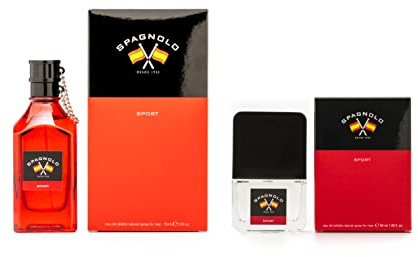 SPAGNOLO - Sport Promoción 75 ml + 30 ml, Colonia Hombre, Pack 2 Productos, Perfume Formato Spray, Eau de Toilette Natural y Masculina, Aroma Cítrico Amaderado, Fragancia Fresca