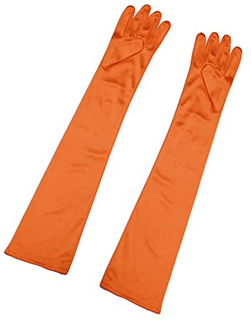Allegra K Women Elegant 1920s Opera Evening Party Long Full Finger Gloves | Smooth texture resists wrinkles. Length 20.5-22.8 inches. Great for cosplay, stage performance