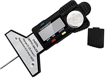 XMING Medidor de Profundidad de la Banda de Rodadura de neumático Digital 0-25.4 mm verificador de Profundidad de la Banda de Rodadura portátil con LCD Herramienta de visualización
