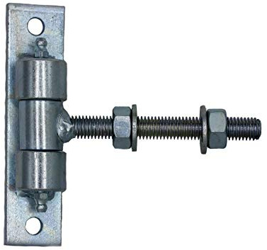 UHRIG Charnière de porte M12 avec graisseur, charnière de portail longue réglable, kmpl. galvanisé, charnière pour porte de jardin, portail de cour, etc.
