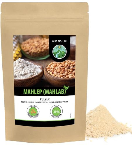 Alpi Nature Mahlepi Powder 250g 8.8 oz, Mahlab Powder, Ground Mahleb Seeds, Mahaleb Cherry Ground