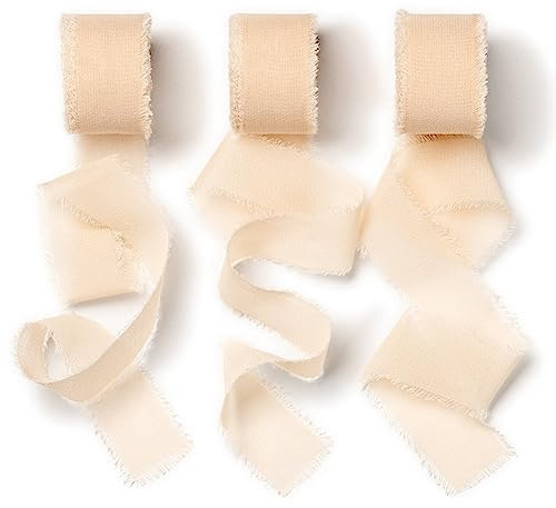 AOKSUNOVA Schleifenband Geschenkband Hochzeit Chiffonband Apricot