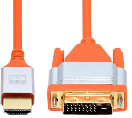 CY Cavo 4K DVI 24+1 a HDMI Ultra Soft High Flex HDTV Cavo iper Super Flessibile Cavo Alta Velocità Tipo A Maschio a Maschio per Computer HDTV