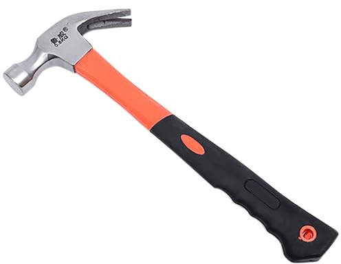 Claw Hammer, 21 Oz Forged Steel Stubby Tack Hammer with Shock-absorbing Leather Handle for Driving and Pulling Out Nails (1)