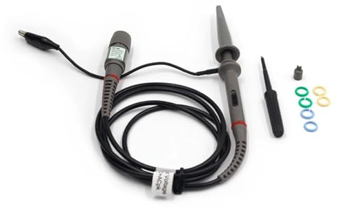 JUUTQA Sondes d'oscilloscope numérique x1 x10 60MHZ 100MHZ 200MHZ 250MHZ, Accessoires de testeur d'oscilloscope (Color : PP-80B(80MHZ))