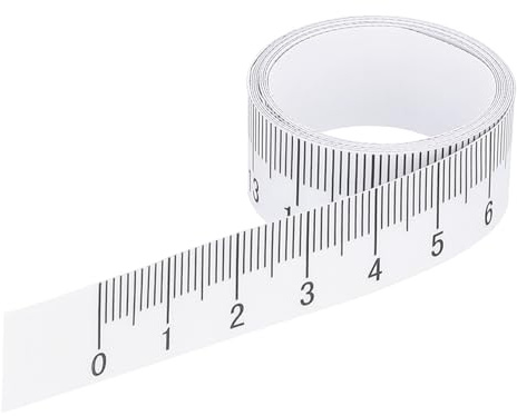 PATIKIL Règle Adhésive, 100cm Ruban à Mesurer Autocollant Ruban Adhésif Imperméable de Largeur de 1,5 cm pour Établi Machine à Coudre Table Dessin, Blanc