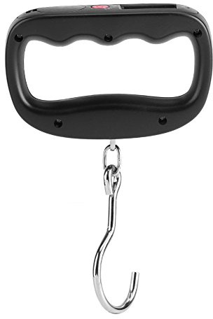 NDNCZDHC Balance à Bagages Numérique Balance à Poisson en Métal Balance De Poids à Bagages Noire Balance De Valise pour L'extérieur 10g-50kg