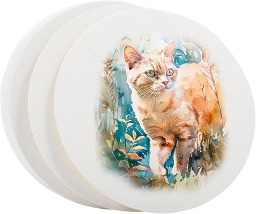 MisFun 50 fogli di carta ad acquerello, 12 x 12 cm, colore bianco naturale, carta da quarto 300 g