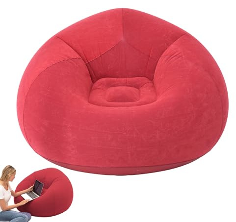 Divano gonfiabile per adulti e adolescenti, comodo sedile a sacco di fagioli riempiti d'aria, mobili compatti Blow-up | Pieghevole Air Lounge per campeggio, soggiorno, sedute rilassanti o temporanee