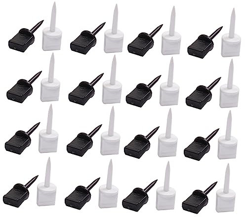 ifundom 30stücke Outdoor Bogenschießen Nylon Zielnägel Schwarze Und Weiße Töne Leichte Langlebige Pfeilzielbefestigung Für Papier Zielscheiben Zubehör