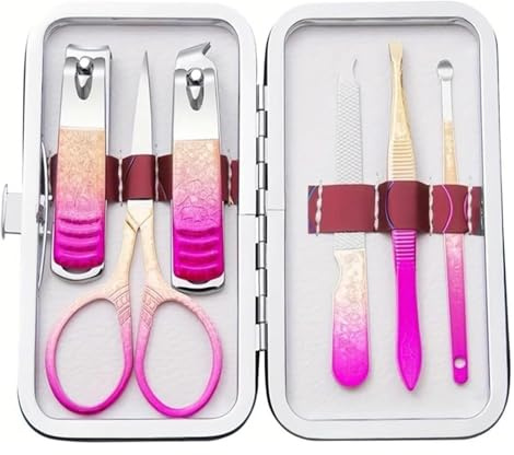 Manikyrset, manikyr och pedikyrset, nagelklippare för händer och öron, pedikyrset (16,7–15,5 cm)