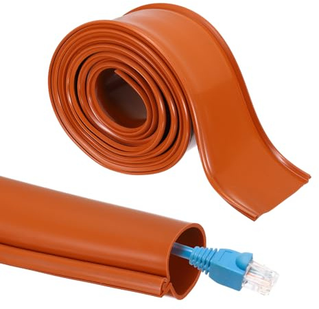 sourcing map Manchon de gestion de câbles de 3 m, protection flexible pour sous-station, réseaux électriques haute tension, rouge